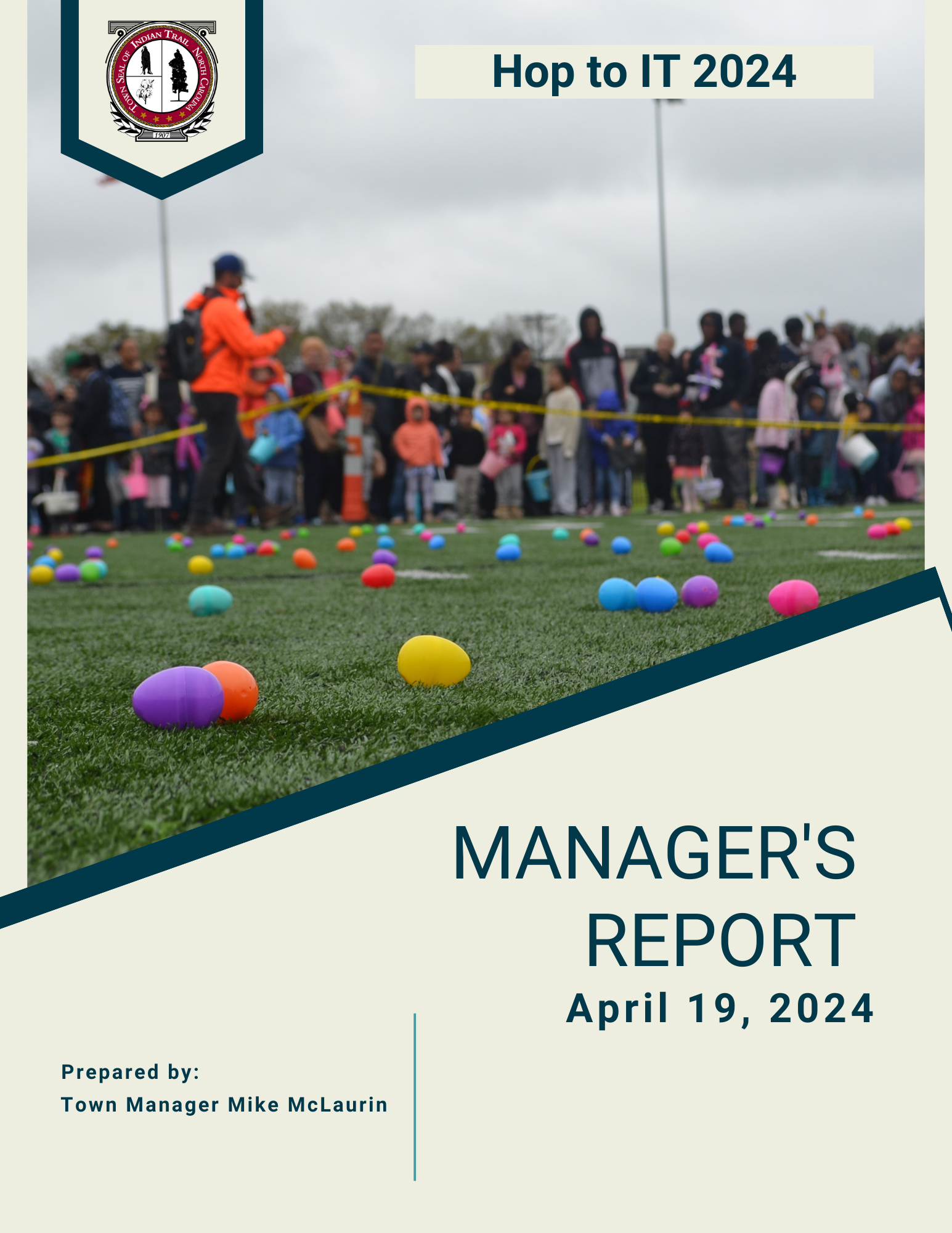 April 19 Manager's Report Cover page. 