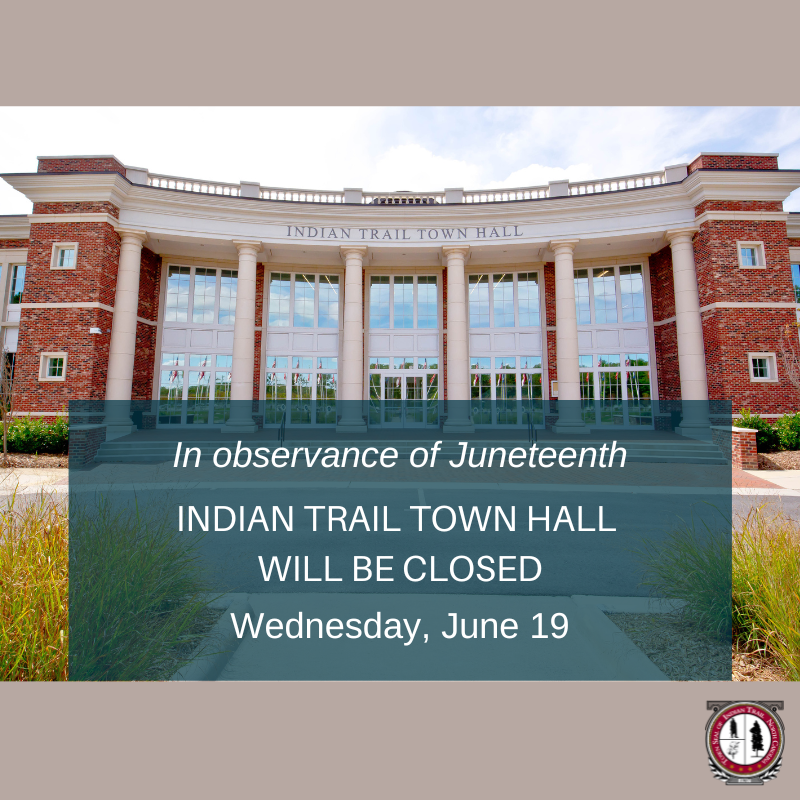 Town Hall Closed on June 19 for Juneteenth