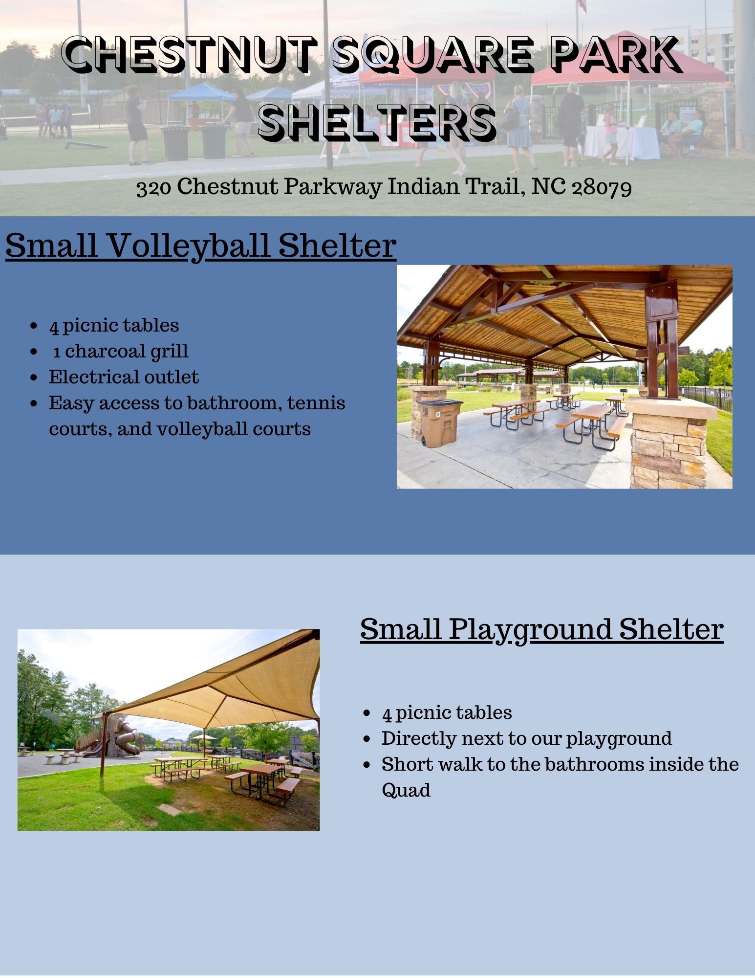 Shelter Info Sheets