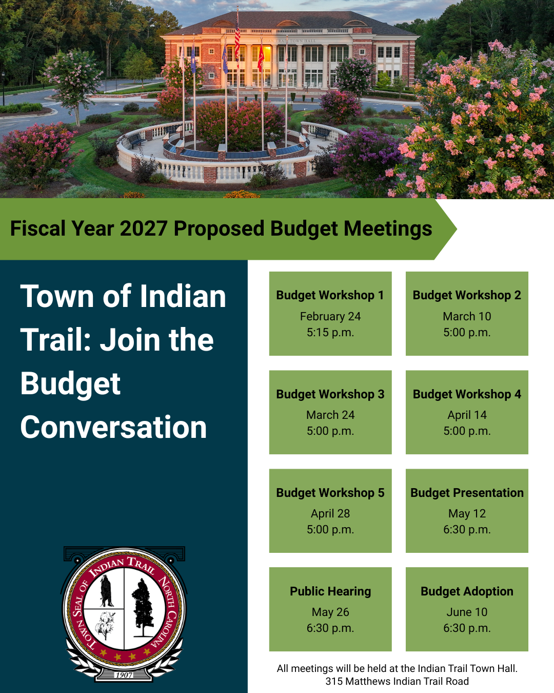 FY27 Budget Schedule