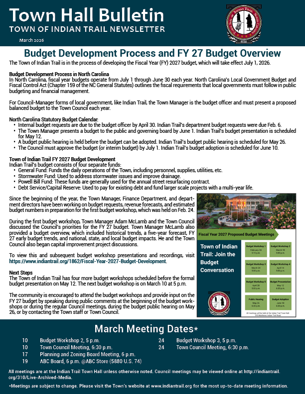 March 2026 Town Hall Bulletin Cover